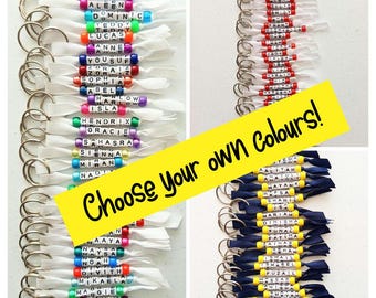 Bulk Class Set, Personalised School Class Gifts, Personalised Keyrings,  Party Bag Fillers, Party Favours, End Of Year, End of Term, Prizes