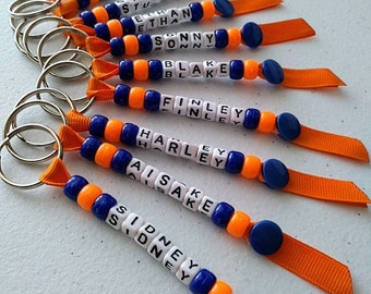 Handmade NERF Gun themed Keyring. Choose your own Colours! Personalised Beaded Keychain, Personalised Gift, Party bag Favour, Nerf Gun Party