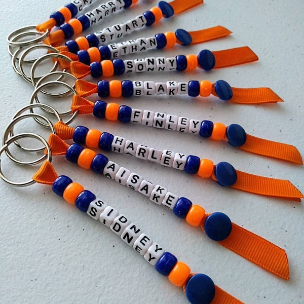 Handmade NERF Gun themed Keyring. Choose your own Colours! Personalised Beaded Keychain, Personalised Gift, Party bag Favour, Nerf Gun Party