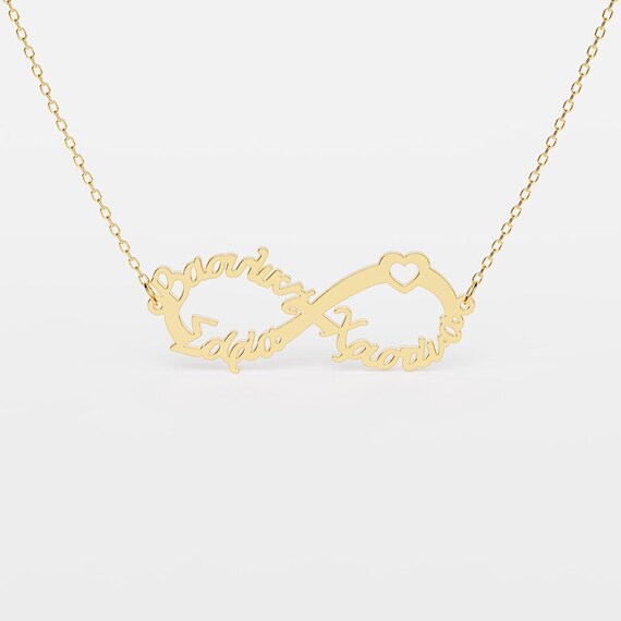 Infinity 3 name necklace deals