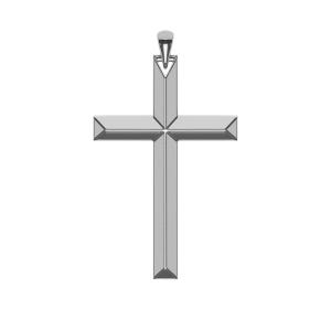 Men's Knife Edge Cross Necklace