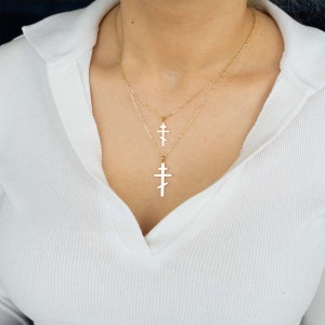 Modern Orthodox Cross Necklace