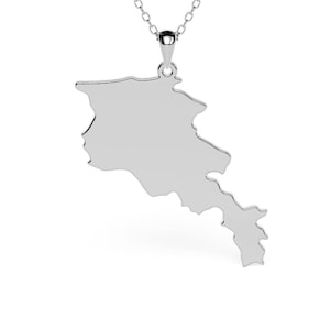 Collier carte du pays d'Arménie
