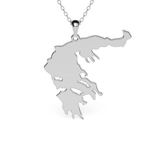 Collier carte du pays de la Grèce