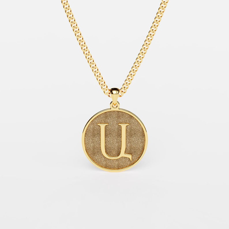 Men's shops Stamped Armenian Initial Disc Necklace