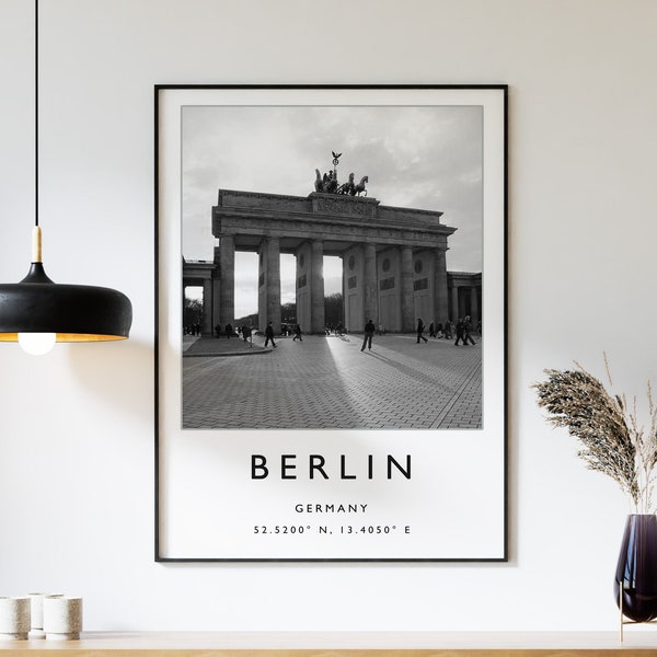 Berlin Travel Print, Berlin Travel Poster, Germany Travel Print, German Print, Black and White Travel Poster, Travel Art, Travel Gift