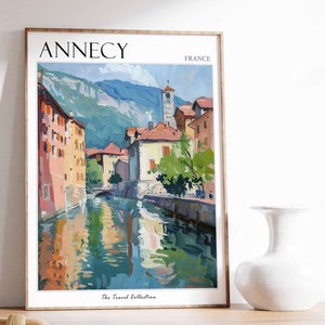 Annecy Poster, France Travel Print, French Decor, Europe Travel Poster, Annecy Wall Art, European Decor, Annecy Gift, Annecy Travel Poster