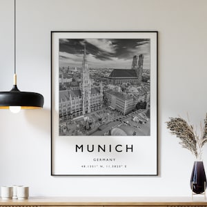 Munich Travel Print, Munich Travel Poster, Germany Travel Poster, European Travel Art Print, Photographic Wall Art, Travel Print