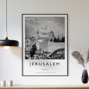Jerusalem Israel Travel Poster, Israel Travel Print, Travel Poster, Travel Print, Minimalist Decor, Photographic Wall Art, Gift Idea