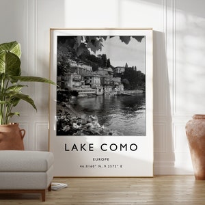 Lake Como Travel Print, Italy Travel Poster, Italian Travel Gift, Lake Como Travel Art, European Decor, Nature Wall Art, Italy Gift