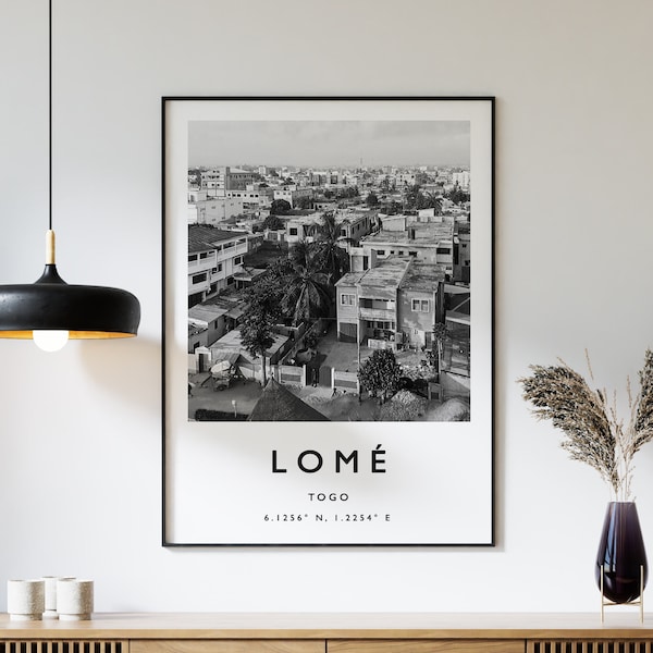Lome Travel Print, Lome Travel Poster, African Travel Poster, Togo Travel Art Print, African Wall Art, African Print