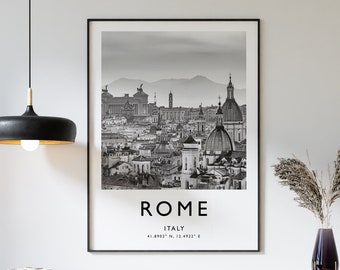 Rome Travel Print, Rome Travel Poster, Italy Travel  Print, Travel Art, Travel Decor, Black and White, Photographic Print