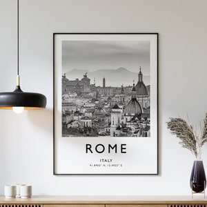 Rom Reise Print, Rom Reise Poster, Italien Reise Druck, Reisekunst, Reise Dekor, schwarz und weiß, Fotografie Druck