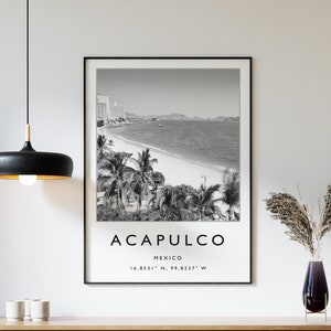 Acapulco Travel Print, Acapulco Travel Poster, Mexico Travel Print, Caribbean Beach Travel Poster, Sea Travel Art, Travel Gift, A1/A2/A3/A4