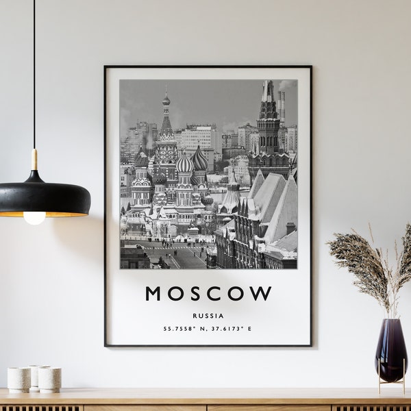Moskau-Reisedruck, Moskau-Reiseposter, Russland-Reiseposter, europäischer Reisekunstdruck, fotografische Wandkunst, Reisedruck