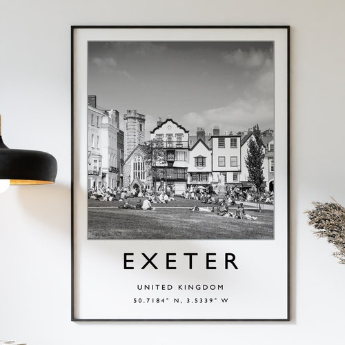 Exeter Exeter Art Print Exeter Travel Poster Exeter Poster Etsy UK