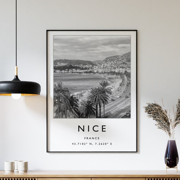 Nice Poster, Nice Travel Print, France Travel Poster, Travel Decor, Minimalist Travel Poster, Travel Gift, A1/A2/A3/A4