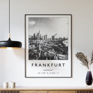 Frankfurt Poster, Frankfurt Travel Print, Germany Travel Poster, Travel Decor, Minimalist Travel Poster, Travel Gift, A1/A2/A3/A4