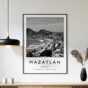 Mazatlán Travel Print, Mazatlán Travel Poster, Mexico Travel Print, Caribbean Beach Travel Poster, Sea Travel Art, Travel Gift, A1/A2/A3/A4