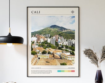 Cali Travel Print, Cali Colombia Travel Poster, Colombia Travel Print, Travel Art, Travel Poster, Travel Gift, A1/A2/A3/A4