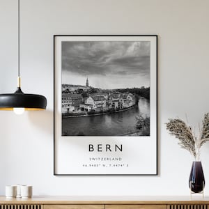 Bern Poster, Bern Travel Print, Switzerland Travel Poster, Travel Decor, Minimalist Travel Poster, Travel Gift, A1/A2/A3/A4