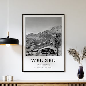 Ski fahren Poster, Wengen Schweiz Ski Druck, Schweiz Reise Druck, Ski fahren Kunst, Ski fahren, Winter Sport Kunst, Ski Geschenk