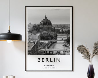 Berlin Reisedruck, Berlin Reiseplakat, Kanada Druck, Reisekunst, Reise-Dekor, Schwarzweiß, Fotografie Druck