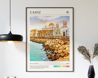 Cadiz Travel Print, Cadiz Spain Travel Poster, Spain Travel Print, Travel Art, Travel Poster, Travel Gift, A1/A2/A3/A4