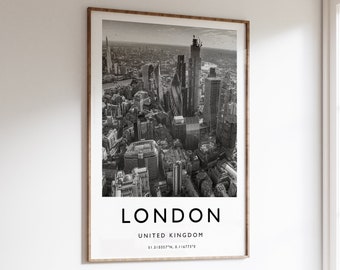 London Travel Print, London Travel Poster, England Travel Print, Travel Art, Travel Decor, Black and White, Photographic Print