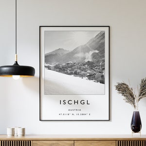 Ischgl Austria Ski Poster: Stylish Winter Travel Print
