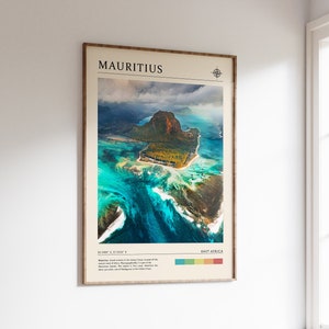 Mauritius Travel Print, Mauritius Africa Travel Poster, African Travel Print, Travel Art, Travel Poster, Photo Art, Travel Gift, A1/A2/A3/A4