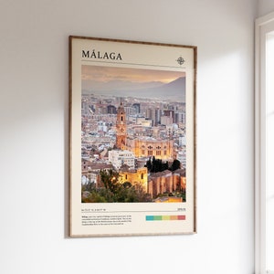 Malaga Travel Print, Malaga Spain Travel Poster, Spain Travel Print Travel Print, Travel Art, Travel Poster, Travel Gift