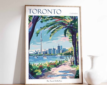 Toronto Travel Poster: Vibrant City Skyline Art Print
