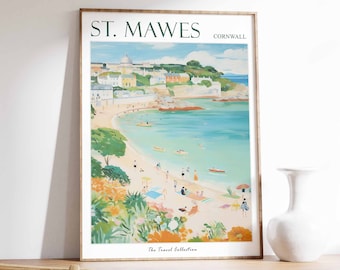 St Mawes Travel Poster: Cornwall Coastal Art Print