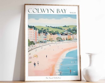 Colwyn Bay Travel Poster: Welsh Seaside Art