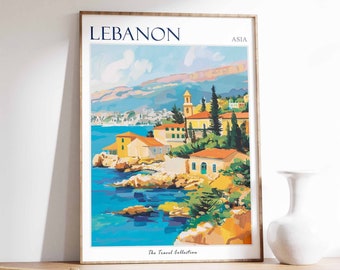 Lebanon Travel Poster: Vintage Lebanese Art Print