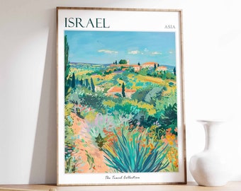 Israel Travel Poster, Israel Travel Print, Jewish Decor, Jewish Travel Poster, Israeli Art, Israeli Decor, Israel Gift, Israel Travel Art