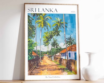 Sri Lanka Travel Poster: Tropical Island Art Print