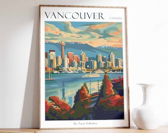 Vancouver Travel Poster: Canada City Wall Art