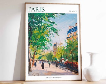Paris Poster, Paris Travel Print, French Travel Poster, Parisien Decor, City Art, Paris Gift, European City Print, French Travel Gift