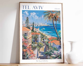 Tel Oriental Reise Poster: Israelische Kunst, Jüdisches Geschenk