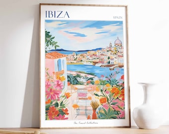 Ibiza Travel Poster: Colorful Spanish Coastal Art Print