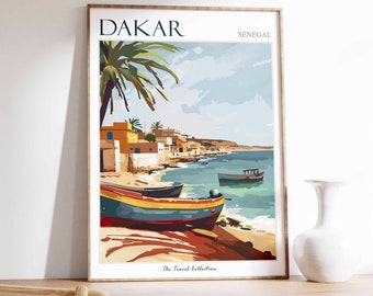 Dakar Senegal Travel Poster: West Africa Art Print