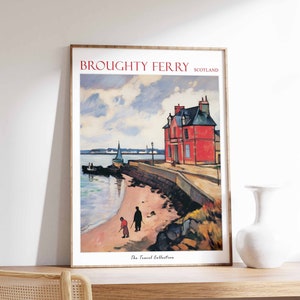 Broughty Ferry Poster, Broughty Ferry Travel Print, Scotland Poster, Scottish Travel Poster, Beach Art, Broughty Ferry Gift, Coastal Decor