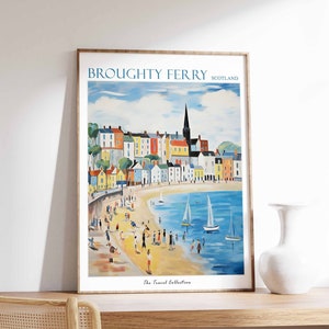 Broughty Ferry Poster, Broughty Ferry Travel Print, Scotland Poster, Scottish Travel Poster, Beach Art, Broughty Ferry Gift, Coastal Decor