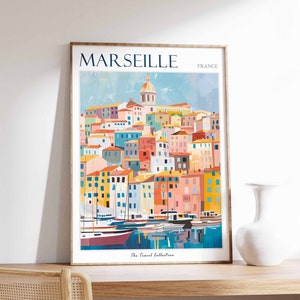Marseille Poster, Marseille Travel Print, Tropical Decor, City Wall Art, French Decor, France Travel Print, Marseille Gift