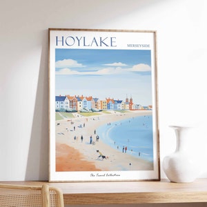 Poster di Hoylake, stampa di viaggio di Hoylake, poster di viaggio del Merseyside, arredamento britannico, arredamento tropicale, regalo di Hoylake, poster di viaggio di Hoylake