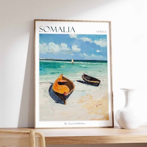 Somalia Poster, Somalia Travel Print, Somalian Travel Poster, African Decor, Tropical Decor, Botanical Art, African Gift, Somalian Gift