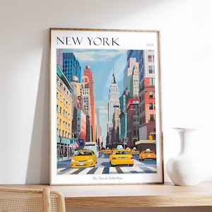 Poster de voyage à New York : Manhattan Skyline Impression artistique