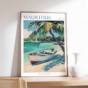 Mauritius Travel Poster: Tropical Island Art Print